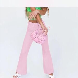 Princess Polly Cascade Pink Flare Jeans Size 0/24 inch